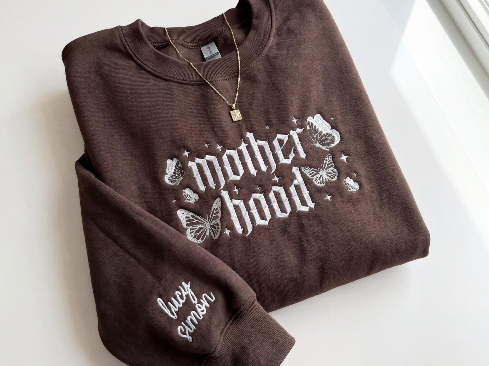 Embroidered Mother Hood crewneck
